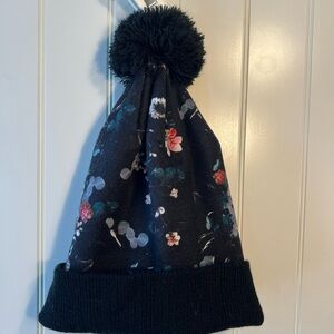Vans black floral beanie